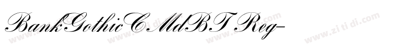 BankGothicCMdBT Reg字体转换